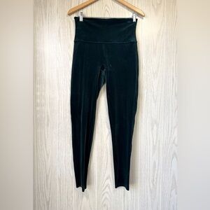 SPANX Emerald Green Velvet Leggings Size XL EUC
